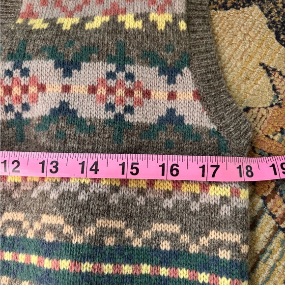 VTG JH Collectibles Nordic Fair Isle Cabin Cozy Vest Lambswool SZ Small Petite - Picture 4 of 5